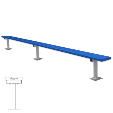 Player Bench - 15 ft. - Surface Mount (Powder Coated)